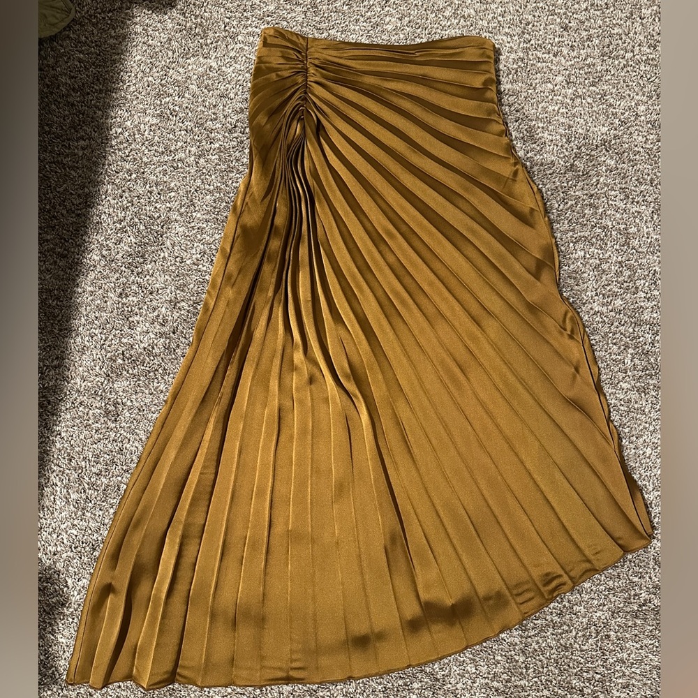 Gold Pleated Skirt